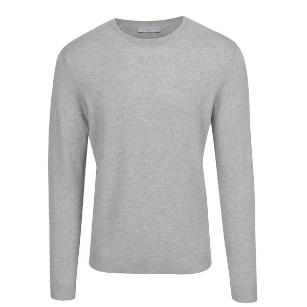 Pulover subtire gri deschis din bumbac pima - Selected Homme Tower