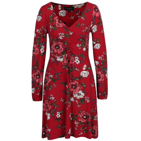 Rochie rosi cu print floral Dorothy Perkins