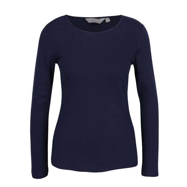 Bluza basic bleumarin cu decolteu rotund Dorothy Perkins Petite