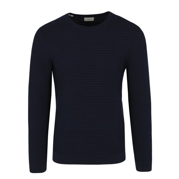 Pulover tricotat bleumarin cu model discret - Selected Homme Reed