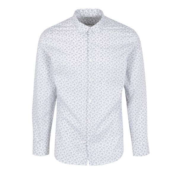 Camasa casual alba din bumbac cu print floral - Selected Homme Doneed