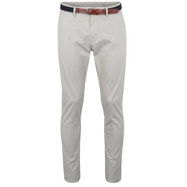 Pantaloni chino slim fit crem cu curea - Selected Homme Yard