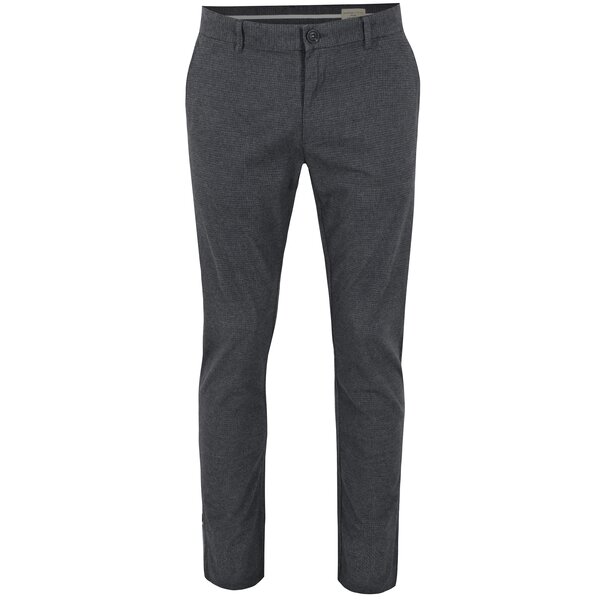 Pantaloni gri slim fit cu carouri discrete - Selected Homme Rolf