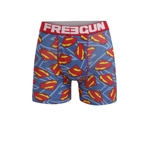 Boxeri albastri cu print Superman pentru barbati - Superman Freegun