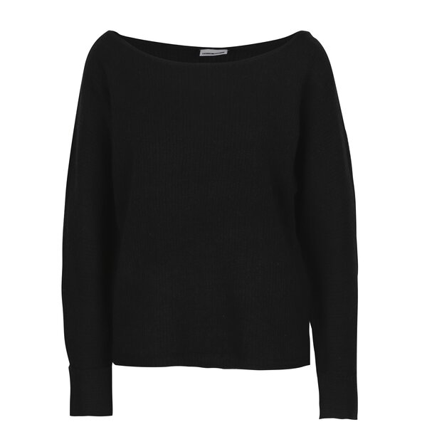 Pulover negru cu decolteu barcuta din amestec de mohair Noisy May Abbey