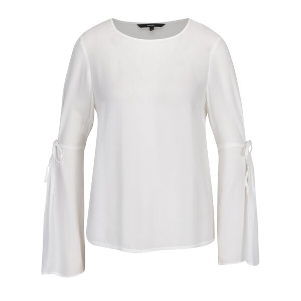 Bluza crem cu maneci clopot cu decupaj VERO MODA Ella