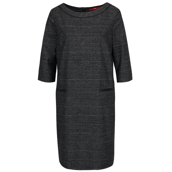 Rochie dreapta gri cu model marunt s.Oliver