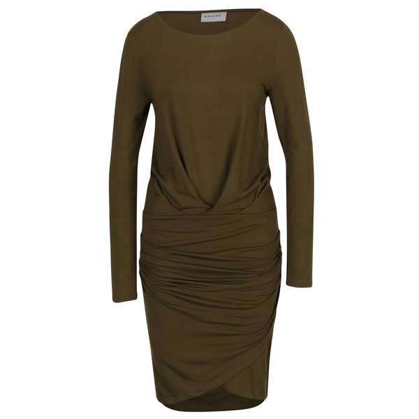Rochie verde cu drapaje VERO MODA Bina