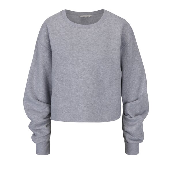 Bluza gri cu maneci drapate Miss Selfridge