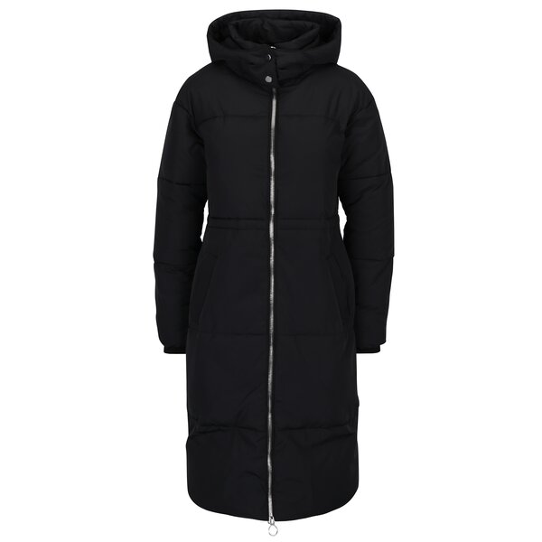 Geaca parka neagra lunga Miss Selfridge
