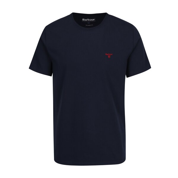Tricou tailored fit bleumarin cu logo brodat Barbour Sports Tee