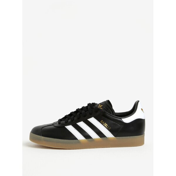 Pantofi sport negri din piele pentru barbati adidas Originals Gazelle