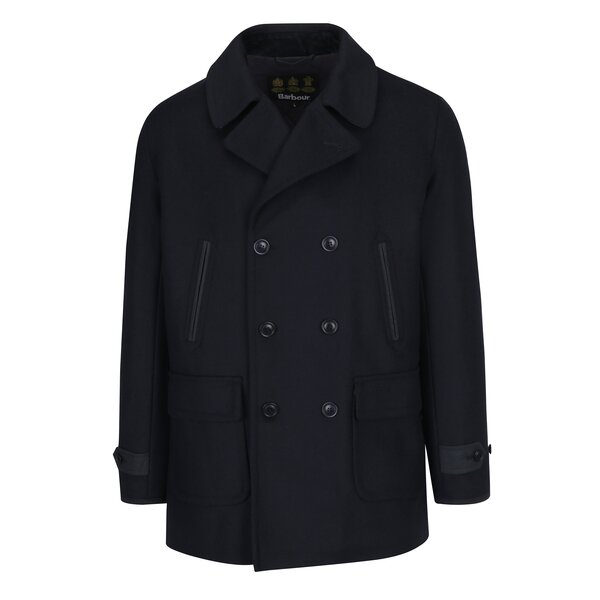 Palton bleumarin din amestec de lana pentru barbati Barbour Carr