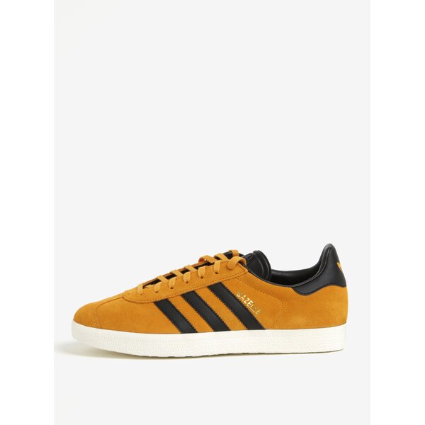 Pantofi sport maro deschis din piele intoarsa pentru barbati - adidas Originals Gazelle