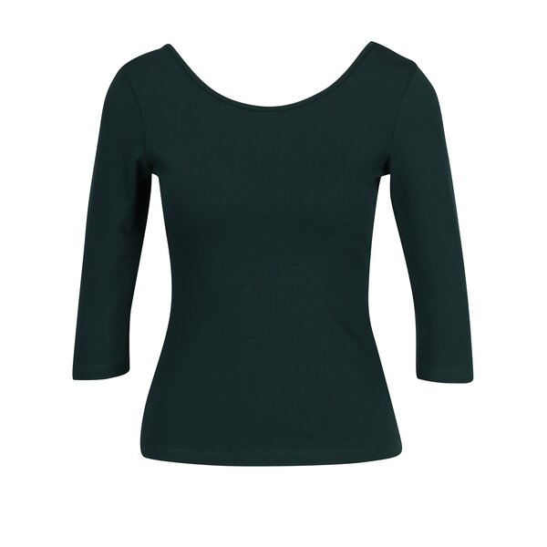 Bluza basic verde inchis cu decolteu rotund ZOOT