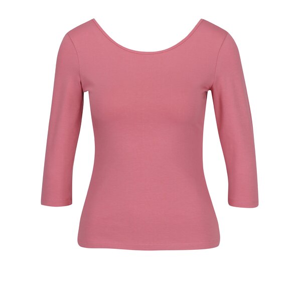 Bluza basic roz cu decolteu rotund ZOOT