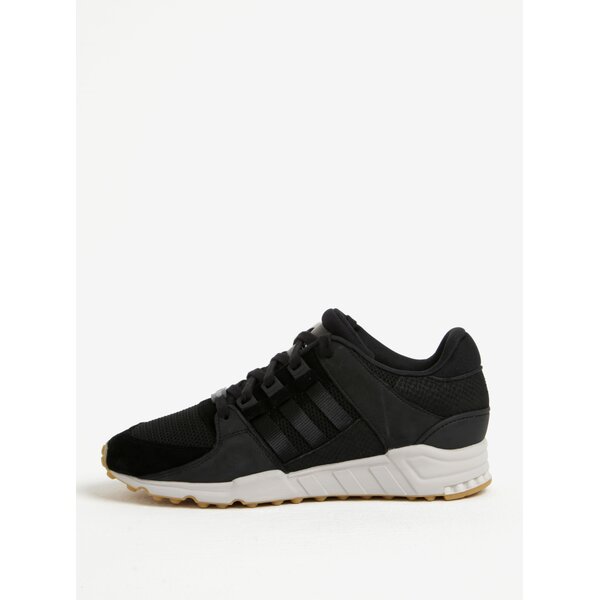 Pantofi sport negru&alb cu detalii din piele pentru barbati adidas Originals Support
