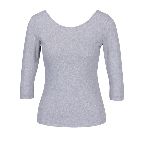 Bluza basic gri cu decolteu rotund ZOOT
