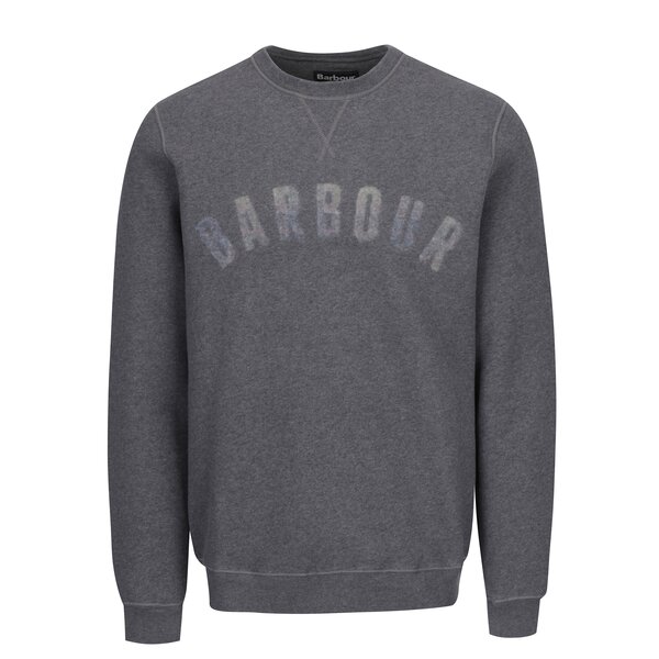 Bluza gri cu print logo Barbour Logo Sweat