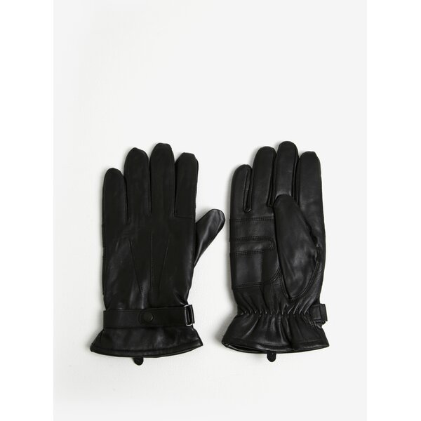 Manusi negre din piele naturala - Barbour Burnished