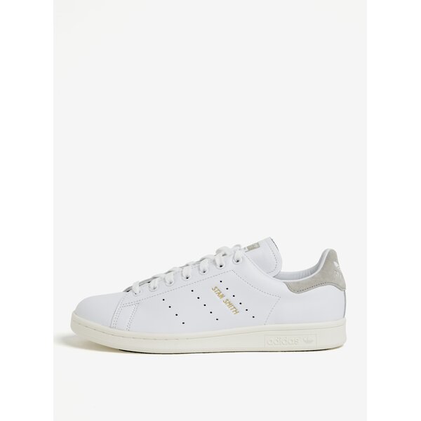 Pantofi sport albi din piele pentru barbati adidas Originals Stan Smith