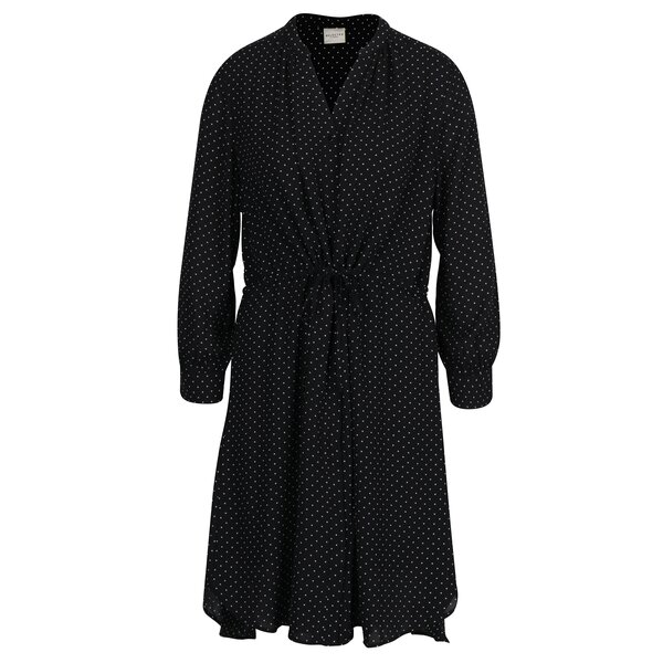 Rochie asimetrica neagra cu buline Selected Femme Damina