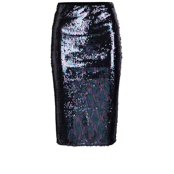 Fusta dreapta neagra cu paiete Miss Selfridge