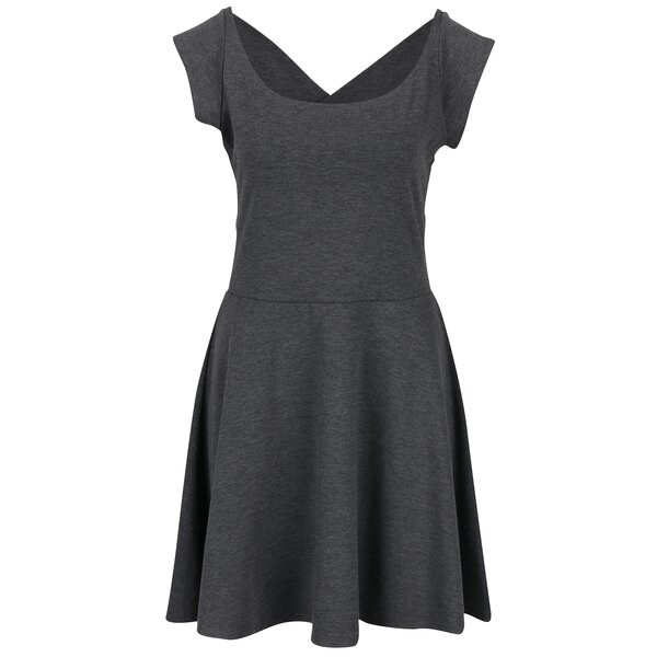 Rochie clos gri cu barete incrucisate la spate ZOOT