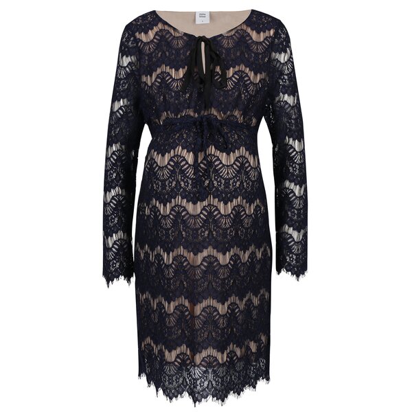 Rochie bleumarin cu crem din dantela Mama.licious Nardin
