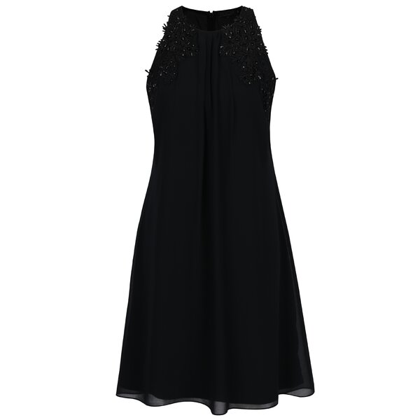 Rochie neagra cu broderie si aplicatie decorativa Dorothy Perkins