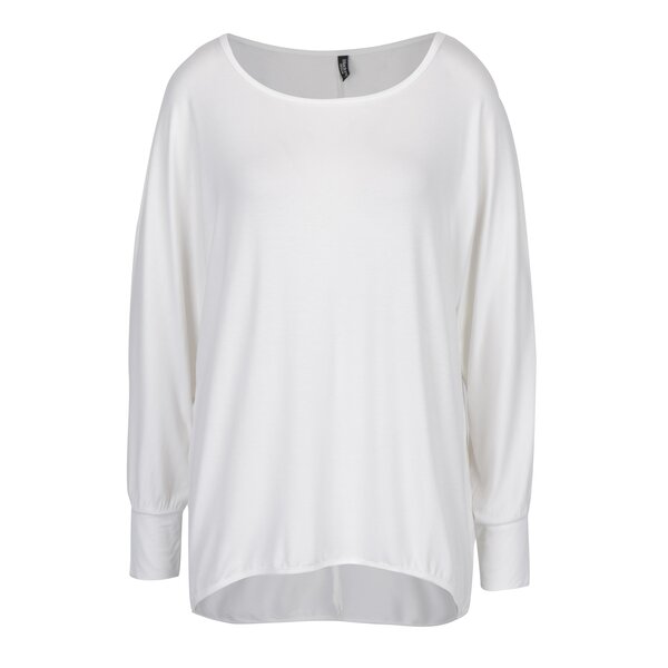 Bluza crem cu maneci liliac Madonna