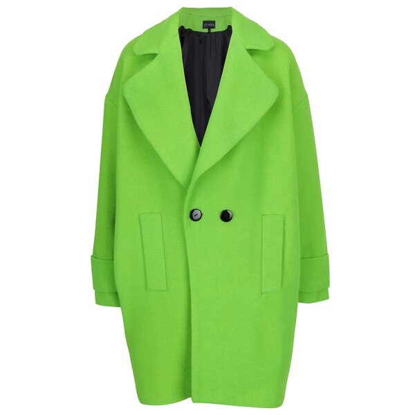 Palton oversized din lana cu buzunare si nasturi Kvinna
