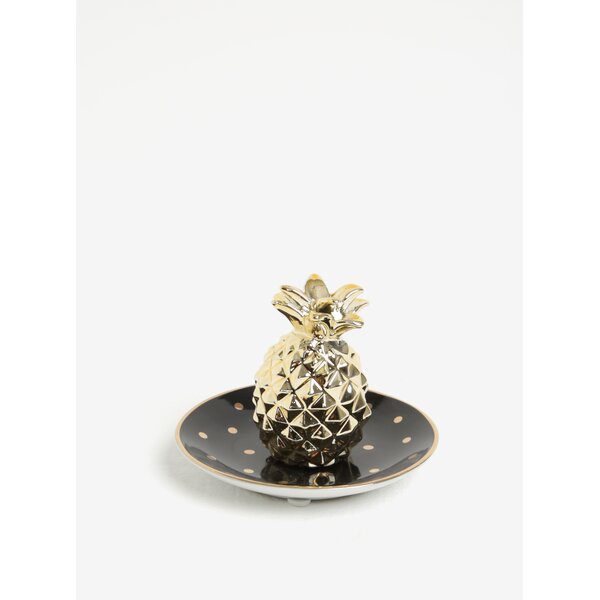 Suport auriu & negru pentru bijuterii - Sass & Belle