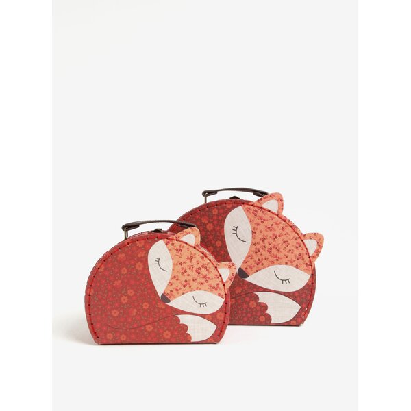 Set de 2 cutii / valize in forma de vulpe - Sass & Belle