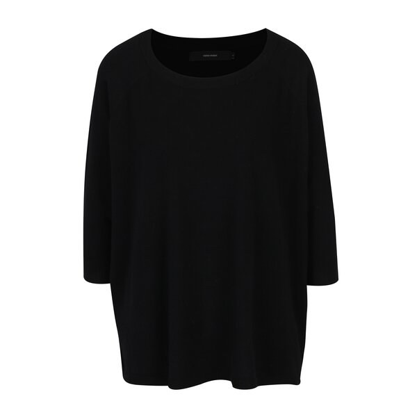 Pulover oversized negru cu maneci 3/4 VERO MODA Karis