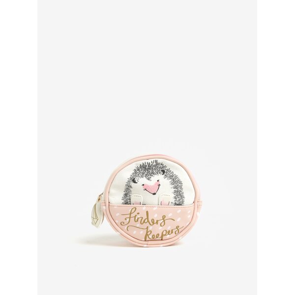 Geanta alb & roz pentru cosmetice cu print - Disaster Over the Moon Hedgehog