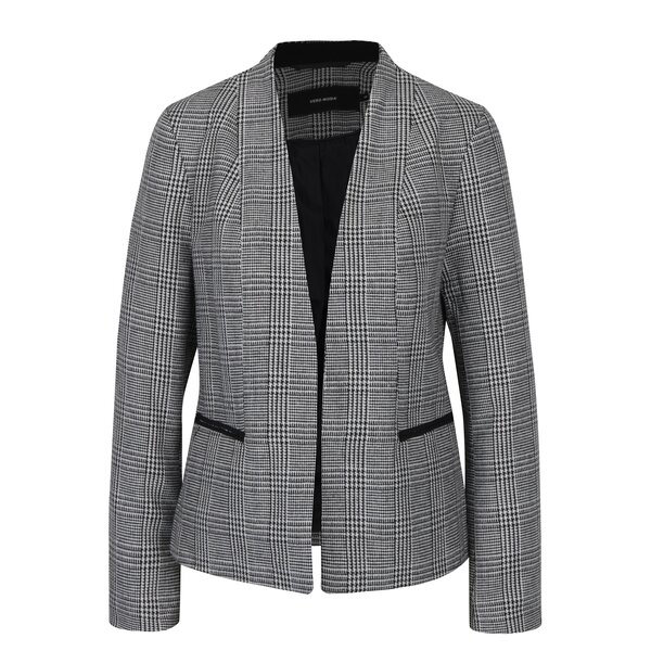 Sacou negru&crem in carouri VERO MODA Joyce