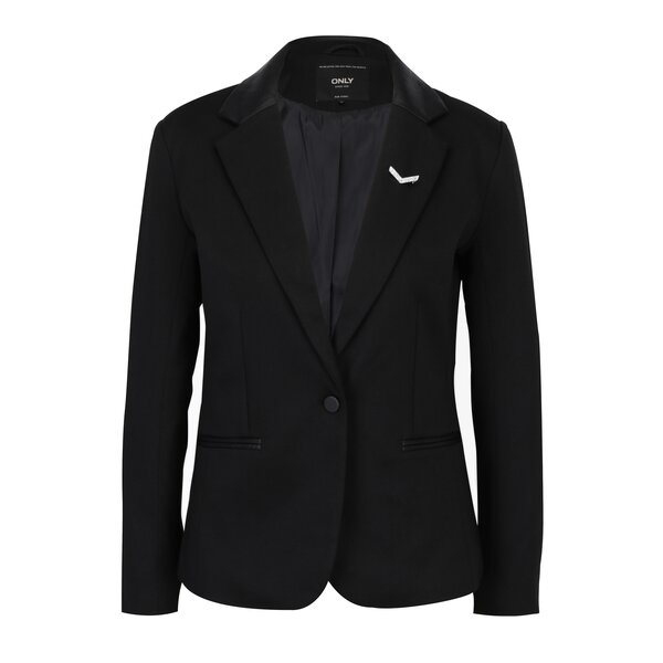Sacou negru cambrat cu brosa - ONLY Smilla