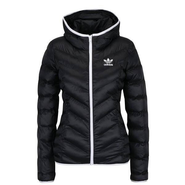 Geaca neagra matlasata pentru femei adidas Originals Slim