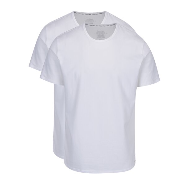 Set de 2 tricouri albe pentru barbati - Calvin Klein