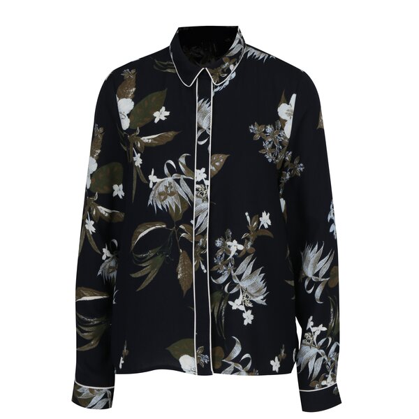 Camasa bleumarin cu print floral VERO MODA Aya