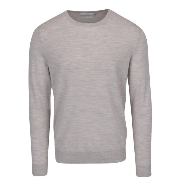 Pulover crem din lana Merino Jack & Jones Premium Mark