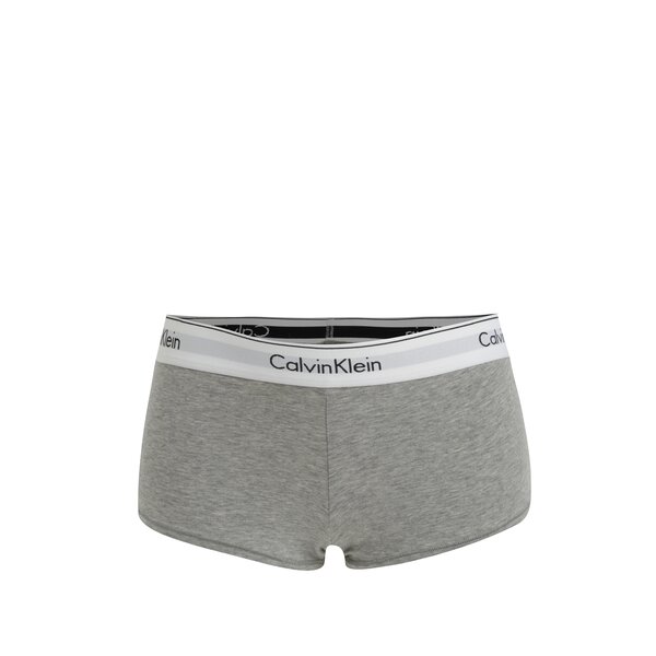 Boxeri gri melanj cu banda lata si logo pentru femei - Calvin Klein