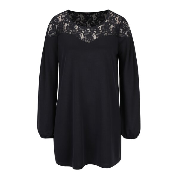 Bluza gri inchis cu dantela Yest