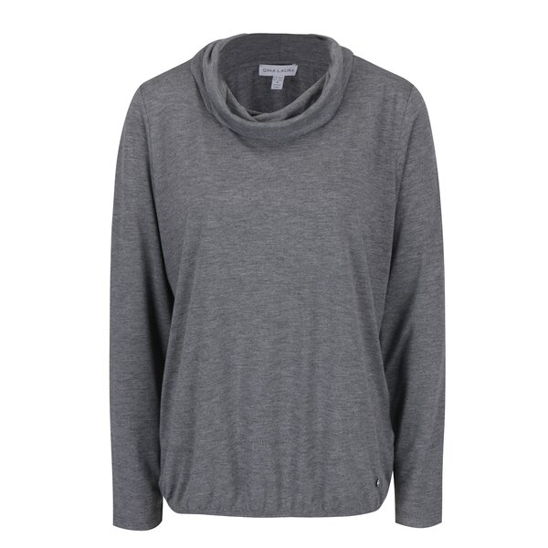 Bluza gri cu guler inalt Gina Laura