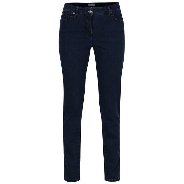 Blugi slim fit albastru inchis Gina Laura