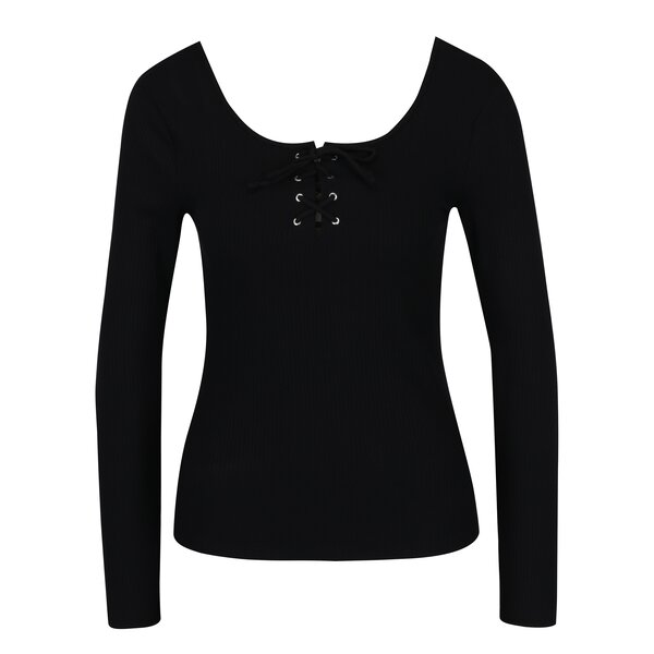 Bluza neagra cu siret Miss Selfridge