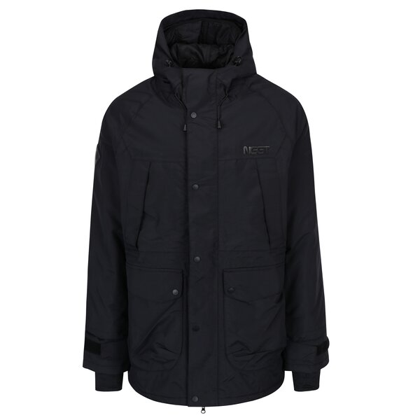 Geaca parka neagra impermeabila pentru barbati NUGGET Enforcer