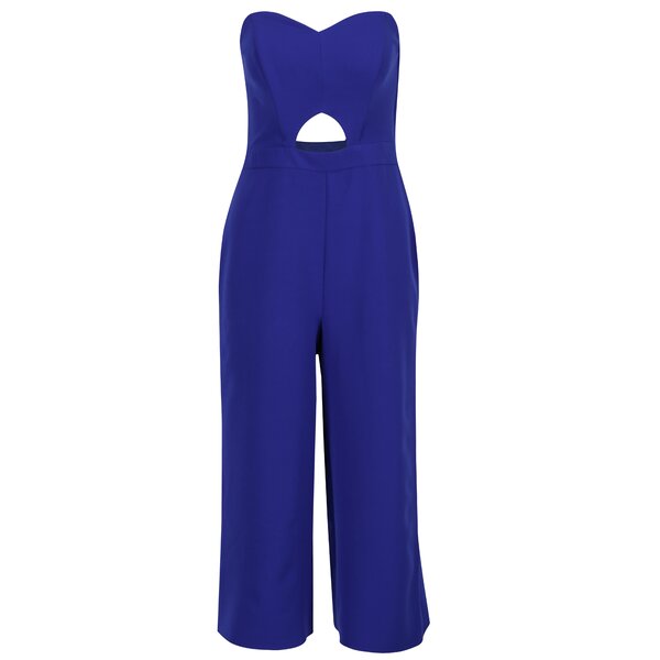 Salopeta wide cut albastra cu decupaje Miss Selfridge