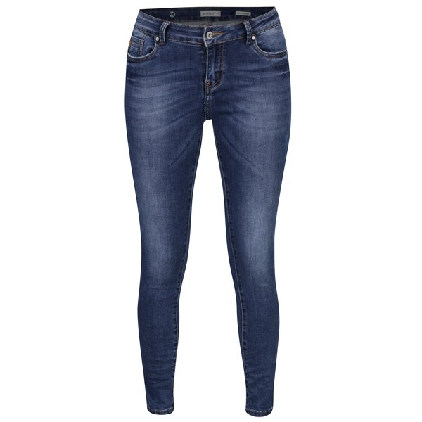 Blugi skinny albastri cu aspect prespalat - Haily´s Maria